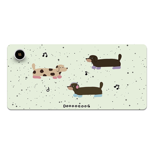 V-SION玩耍香肠狗狗2024新款加热鼠标垫超大发热暖桌垫办公室垫子桌面电脑键盘电热板暖手桌垫