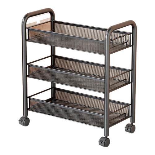 日本进口厨房多功能置物架可移动蔬菜架子零食货架多层收纳小推车