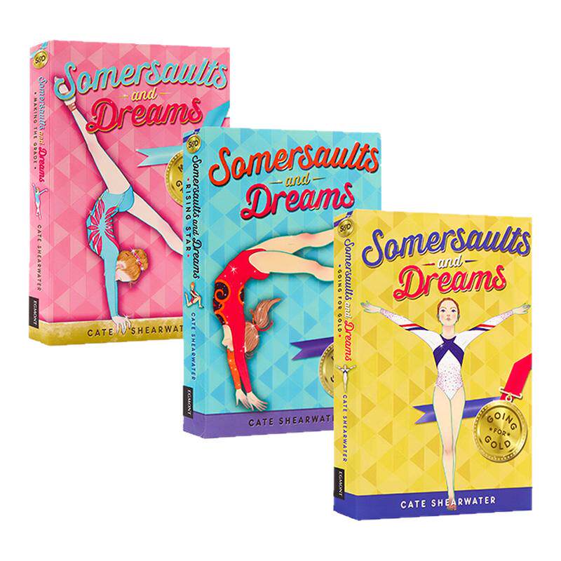 竞技体操女孩的梦想系列3册 Somersaults and Dreams 英文原版 青少年竞争与友谊励志主题 课外阅读小说故事书章节书