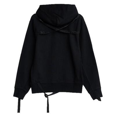 HELMUT LANG 潮流男士饰带加绒连帽长袖卫衣银泰百货精品301596