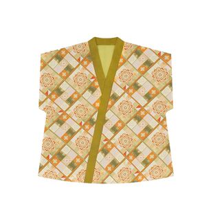 织造司[橘光满格]原创唐制汉服唐褙子珍珠纱宽松直袖圆领衫八破裙