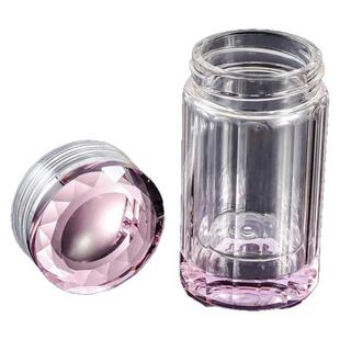 高档泡花茶玻璃水杯小巧女迷你双层便携高颜值水晶钻石随手耐高温