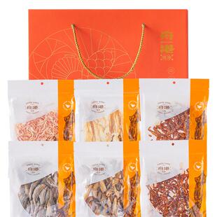 海鲜零食大礼包 舟港海味经典红色8件休闲即食宁波舟山年货特产