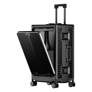 2025新款铝镁合金行李箱男女前开盖拉杆箱小型登机旅行密码皮箱子