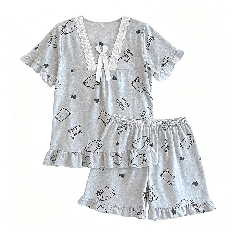 孕妇睡衣夏季女薄款宽松可哺乳大家居服套装