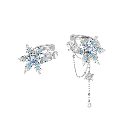 MASW麻秀不对称雪花耳骨夹百搭