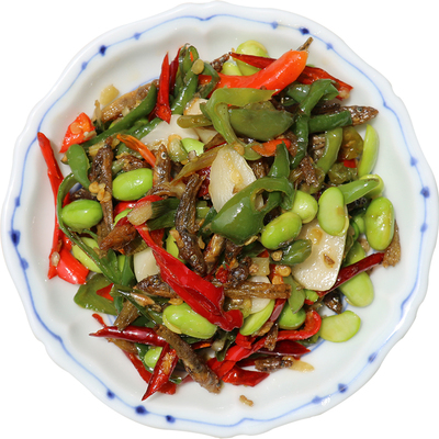徐州邳州青豆新沂250g辣椒炒小鱼