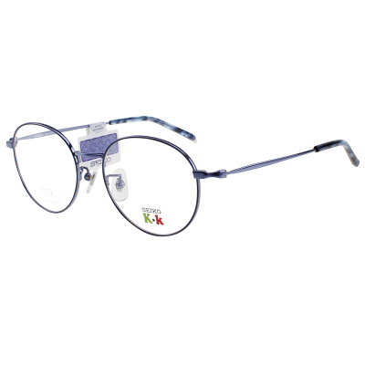 SEIKO精工儿童学生青少年时尚复古中性全框近视钛材眼镜架KK0039C
