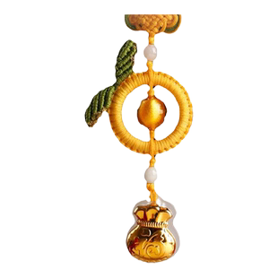 灵机麦玲玲双桔翡翠金多多挂饰钥匙扣挂件吉祥物随身钱包手机壳