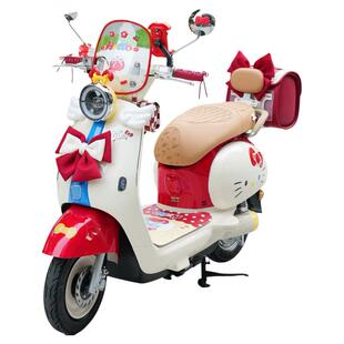 适用雅迪光芒kitty电动车脚垫后备箱装饰红色手机支架贴纸收纳包