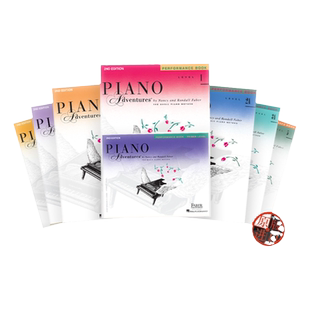 菲伯尔 钢琴基础教材 演奏书 入门级到5级 全套共一至八卷 海伦德原版进口乐谱书 Faber Piano Advantures Performance Book