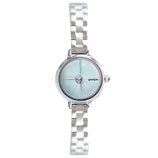 海达豪力ins风小众简约小表盘小蓝表文艺皮带气质钢带轻奢女手表