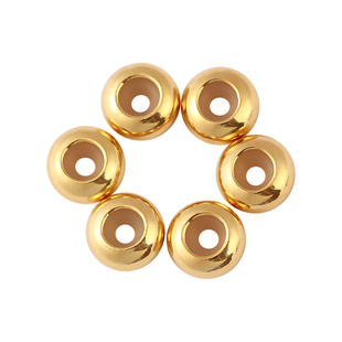 包18k金带硅胶定位珠收尾扣diy珍珠项链黄金手链串珠调节隔珠配件