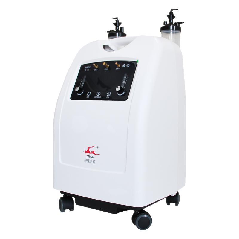 神鹿5L升3W-520型医用分子筛制氧机双路供氧老人吸氧制氧雾化一体