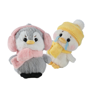 趣巢为偶发声背包挂件毛绒玩偶生气企鹅道歉小鸭情侣送女生日礼物