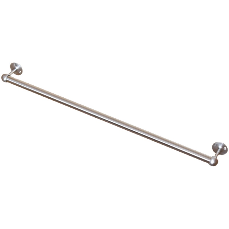 沛晴 单杆式毛巾架免打孔浴室挂杆厕所304不锈钢凉毛巾杆加长收纳