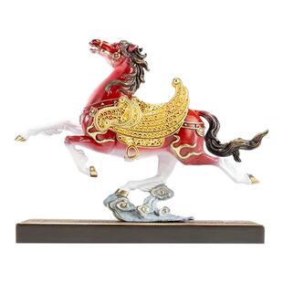 朱炳仁铜飞黄腾达花丝版马摆件精致桌面玄关办公桌装饰本命年送礼