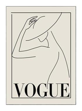 VOGUE北欧风格ins艺术线条装饰画