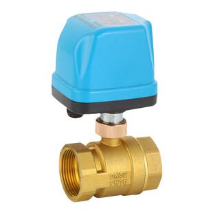户外防水电动球阀220V带指示灯两线常闭常开二通阀开关水阀DN20