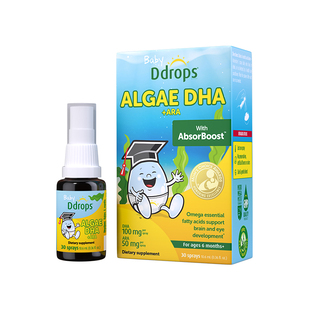[DHA+ARA+ALA]Ddrops滴卓思藻油dha婴幼儿专用儿童海藻油婴儿宝宝