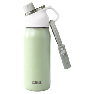 希乐保温杯女款高颜值初中生上学专用水杯户外运动骑行吸管杯子男