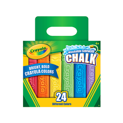 绘儿乐24色可水洗加粗粉笔