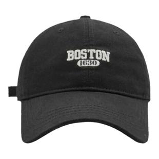 24款BOSTON棒球帽子女韩版鸭舌帽男女显脸小百搭软顶加大鸭舌帽潮