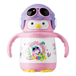 WAKAWAKA直饮杯保温杯316不锈钢高颜值上学儿童吸管水杯2025新款