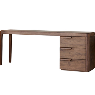 北美黑胡桃木书桌实木电脑桌家用办公桌写字台书房极简书桌椅组合