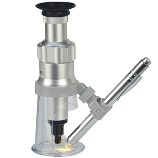 GAOPIN 放大镜100/150/200倍高清高倍带刻度测量 百倍镜高脚镜100倍带灯LED替代日本PEAK必佳看网版GP-2034