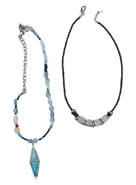 恋与深空【祁煜】同款天然海蓝宝碎石项链高级感饰品礼物衍生周边