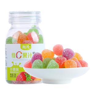 维生素c果汁软糖qq糖什锦草莓水蜜桃橡皮糖果vc儿童休闲小零食