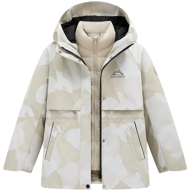 波司登秋冬新款三合一儿童羽绒服防风防泼水保暖收腰派克服外套