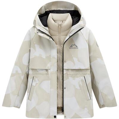 波司登秋冬新款三合一儿童羽绒服防风防泼水保暖收腰派克服外套