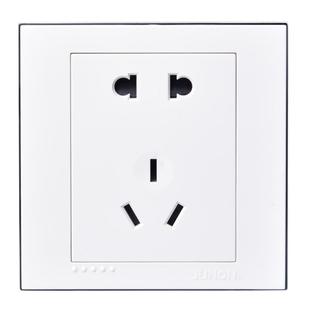 俊朗开关插座正品JUNON黑白系列套装 一二三四开双控电源面板插座