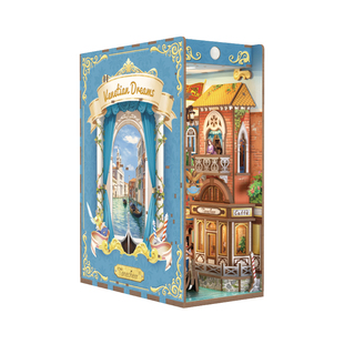 同趣绮梦威尼斯感应书立微缩模型diy小屋积木拼图摆件新年礼物女