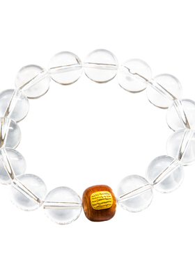 女生&天然白水晶崖柏手串&礼盒