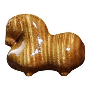 天然老料金丝楠木唐马满水波纹生肖马实木马到成功手把件摆件挂件