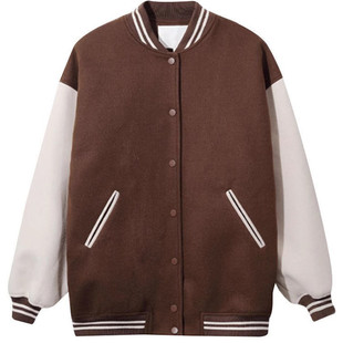 美式复古棒球服外套女2025秋冬新款学院风宽松显瘦加绒夹克上衣潮