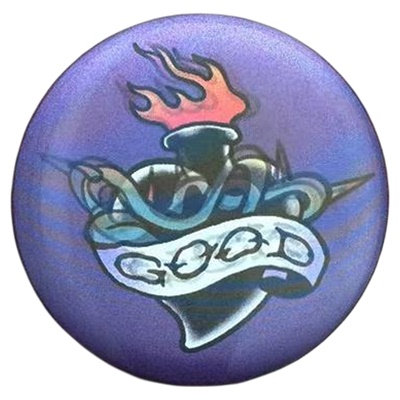 QSC原创哥特朋克心脏圣心火焰荆棘光栅动态徽章吧唧谷子胸针