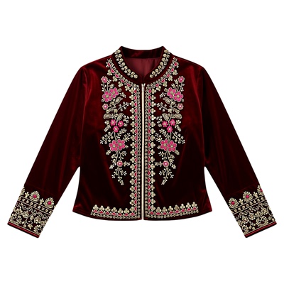 依曼之舞E6219异域风情刺绣上衣百搭跳舞新疆舞蹈民族服装女装