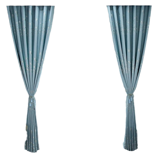 窗帘遮光卧室客厅飘窗窗帘免打孔隔热防晒打孔挂钩式遮阳布窗帘