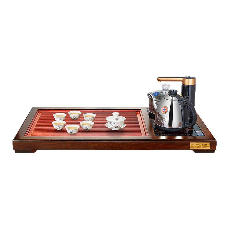 金灶实木茶盘茶具套装家用中式