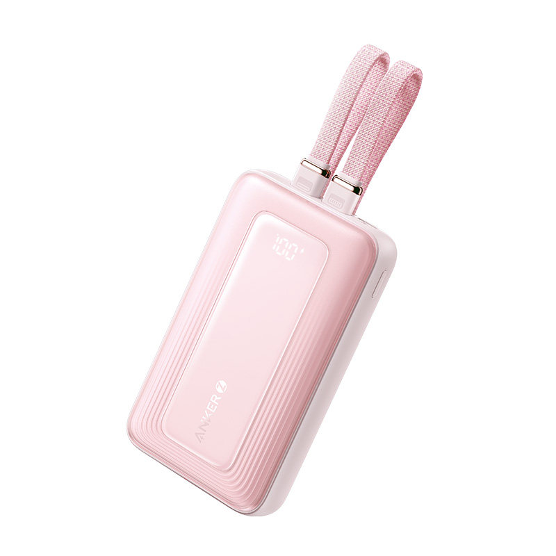 Anker安克30W快充充电宝自带双线20000毫安大容量适用苹果iphone6-17小巧便携45W移动电源2025新款
