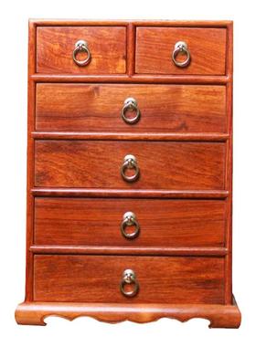 缅甸中式木质储物柜首饰盒