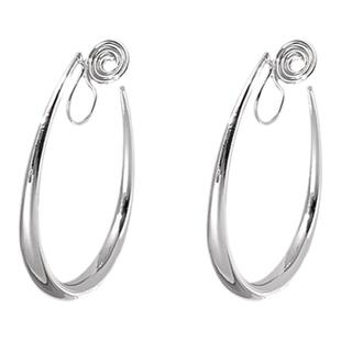 GMI无耳洞素圈无痛蚊香盘耳夹女欧美冷淡风耳圈简约大气耳环耳饰