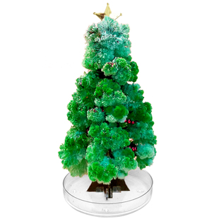 魔法浇水生长神奇浪漫樱花树白色圣诞树纸树开花种植圣诞树结晶树