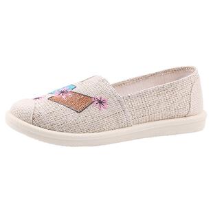 老北京布鞋女秋季新款懒人一脚蹬帆布鞋软底轻便百搭优雅妈妈单鞋