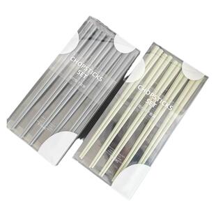 洗碗机适用 日式尖头筷子5双装家用无漆不会发霉防滑吃饭筷子套装