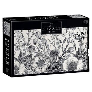 新款包邮 Interdruk波兰进口益智文艺黑白拼图减压1000片植物花园